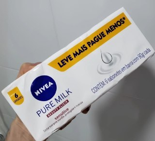 NIVEA Sabonete em Barra Pure Milk Sensitive 6 un. 90g