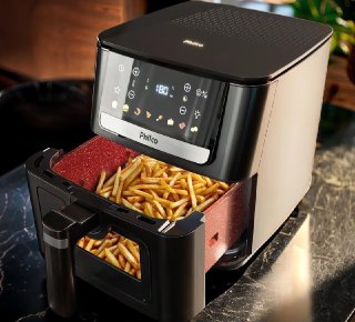 Air Fryer Philco 6,5L Visor Glass e Redstone 1700W - 220v
