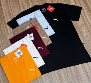 Camiseta Ess Small Puma Logo Poly Tee (várias cores)