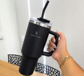Copo Térmico Gigante 1,2l Inox Com Tampa