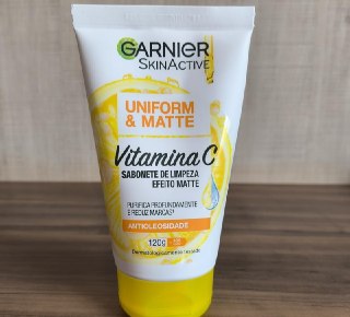 Garnier Uniform & Matte Sabonete Facial Antioleosidade, Vitamina C 120g