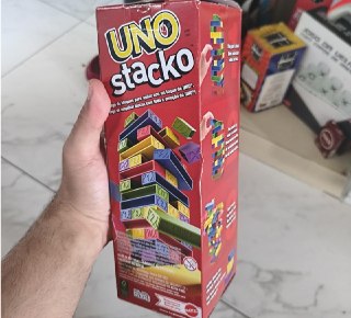 Jogo De Tabuleiro UNO Stacko Mattel Com 45 Blocos