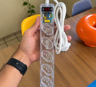Filtro de Linha com Protetor de Surto DPS iClamper Energia - 5 Tomadas
