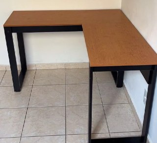 Escrivaninha De Escritório Home Office Berlim Em L Mesa Estilo Industrial