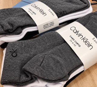 Kit 3 Pares de Meia Cano Curto Calvin Klein