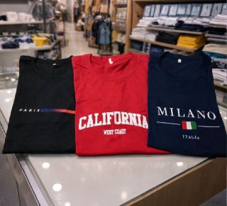 Kit 3 Camisetas Algodão Milano Paris Califórnia