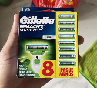 8 Unids. Carga Gillette Mach3 Sensitive
