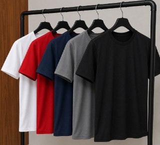 Kit 5 Camisetas Básicas Lisas