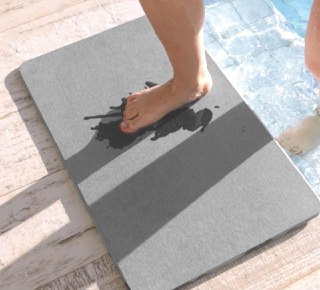 Tapete de Pedra Diatomita para Banheiro LYOR 60cm x 39cm
