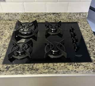Cooktop 4 Bocas Dako Supreme Com Mesa de Vidro Bivolt