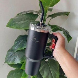 Copo Térmico Gigante 1,2l Inox C/ Canudo - Opções de Cores