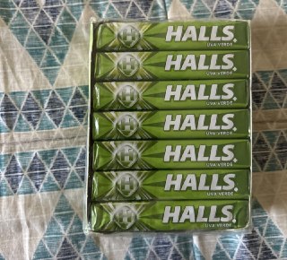 Bala Halls Uva Verde Caixa com 21 Unidades