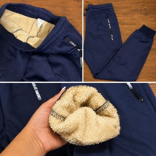 Calça Moletom De Lã Grossa (2 Cores)
