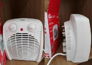 Aquecedor Elétrico 2 Em 1 Kian Branco 1800w 2 Níveis De Aquecimento + Ventilação - 220V