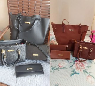 Jogo De Bolsas (Grande + Média + Pequena + Carteira)
