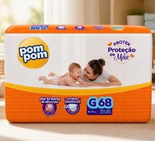 Fralda Pom Pom G 68 Unidades