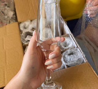 Kit Jogo 12 Taça Vidro Cristalino Buffet 186ML
