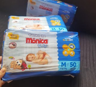 Fralda Descartável Turma da Mônica Baby M 50 Unidades
