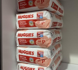 Fralda Huggies Máxima Proteção Tamanho P 48 unidades