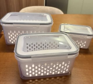 Kit 3 Organizadores Geladeira Com Tampa