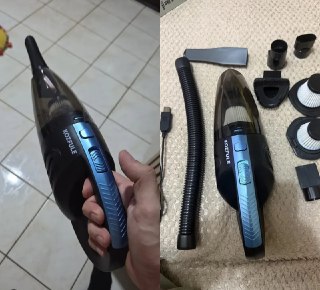 Aspirador de Pó Portátil Sem Fio, Motor Potente 240W