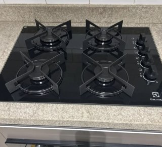Cooktop 4 Bocas a Gás Electrolux Mesa de Vidro Efficient Bivolt