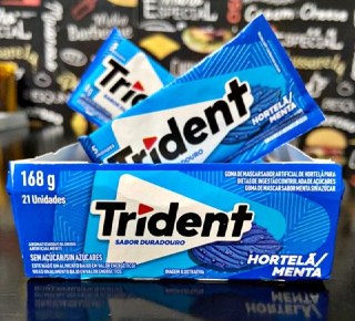 Chiclete Trident Hortelã/Menta Sem Açúcar - Caixa c/ 21 unidades