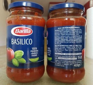 Barilla Molho de Tomate Basilico 400g Manjericão