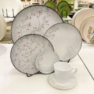 Tramontina Aparelho de Jantar Floralis Porcelana Decorada 20 Pçs