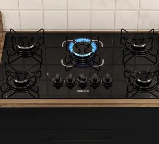 Cooktop 5 Bocas A Gás Glp Itatiaia