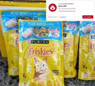 Ração Úmida Friskies 85g - Caixa com 15 unidades