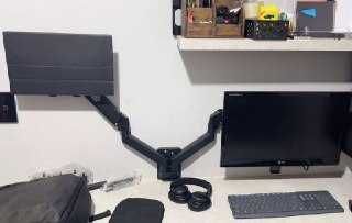 Suporte Articulado de Parede Para 2 Monitores Zinnia Fortress 200 - 17" a 32"