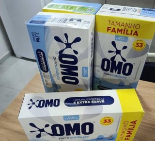 Lava-Roupas em Pó Omo Puro Cuidado Caixa 2,2kg