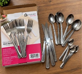Faqueiro Inox 24 Peças Essenciale Haushop