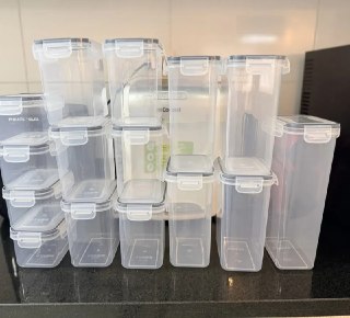 Kit 15 Potes Herméticos Com Trava Lateral E Vedação de Silicone