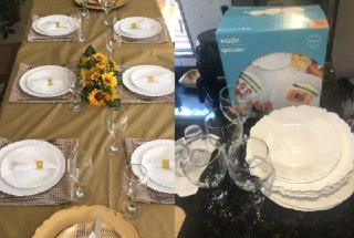 Conjunto Jantar Nadir Opaline Branco 16 Peças