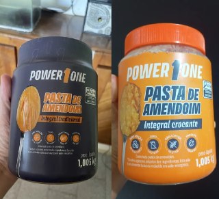 Pasta De Amendoim Power One 1kg Integral Natural (2 Sabores)