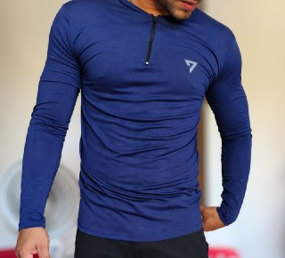 Camiseta Térmica Manga Longa Zíper (3 cores)