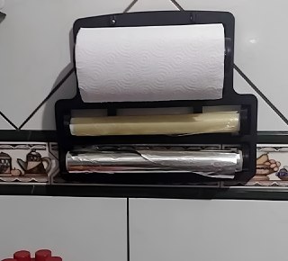 Porta Papel Toalha Triplo Suporte 3 em 1