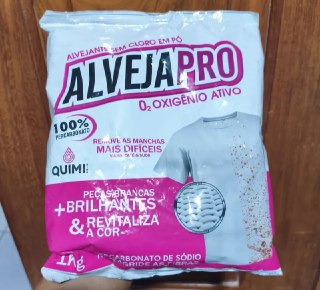 Percarbonato de Sódio AlvejaPro 1Kg para Roupas Brancas
