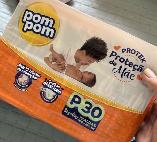 Fralda Pom Pom Protek Jumbo P 30 Unidades