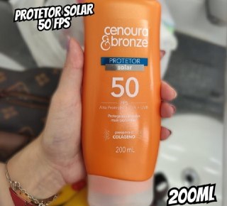 Protetor Solar FPS 50 Cenoura & Bronze 200ml
