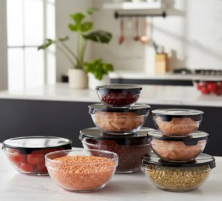 Conjunto 10 Potes Vidro Organizadores De Cozinha