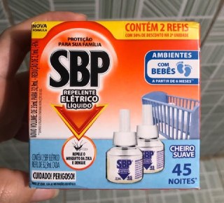 Repelente Elétrico Líquido SBP 45 Noites, 2 unidades