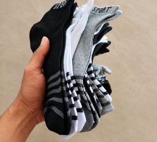 Kit com 12 Pares De Meias Cano Curto