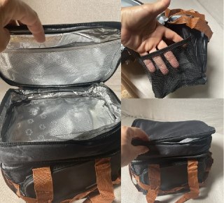 Bolsa Térmica Lancheira Alça Transversal Ajustável Removível, 2 Compartimentos