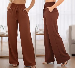 Calça Pantalona Duna Wide Leg Cintura Alta (várias cores)