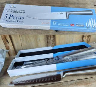 Jogo de 5 Facas Inox
