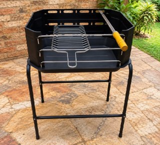 Churrasqueira Portátil Móvel Pro Tork Grill Machine C/ Grelha + Espetos