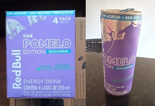 Pack de 4 latas Red Bull Energético, Pomelo, Sem Açúcar, 250ml